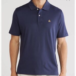 Brooks Brothers Men's Mood Indigo Navy Blue Cotton Interlock Polo Size XL